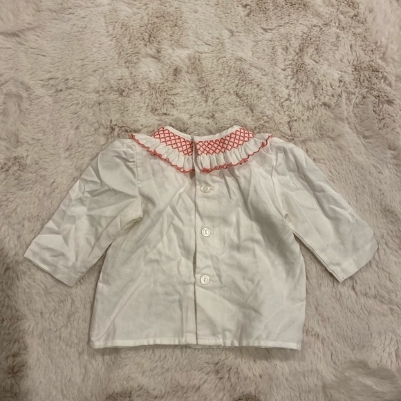 Collar Smocked vintage top 3-6 months - Picture 2 of 3
